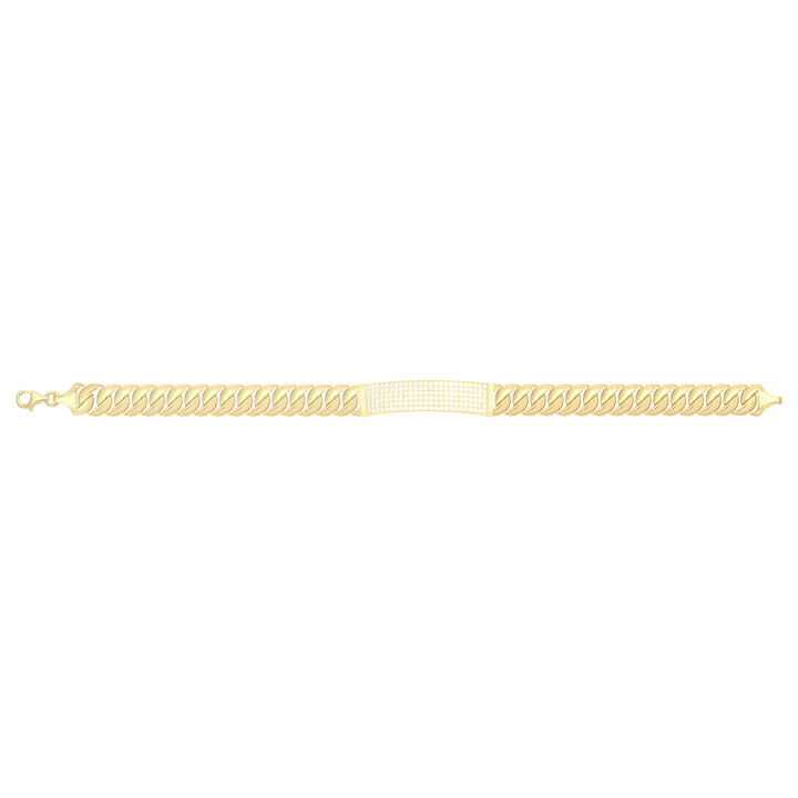 Solid gold id bracelet, 10.95 g — shown square on a plain background.
