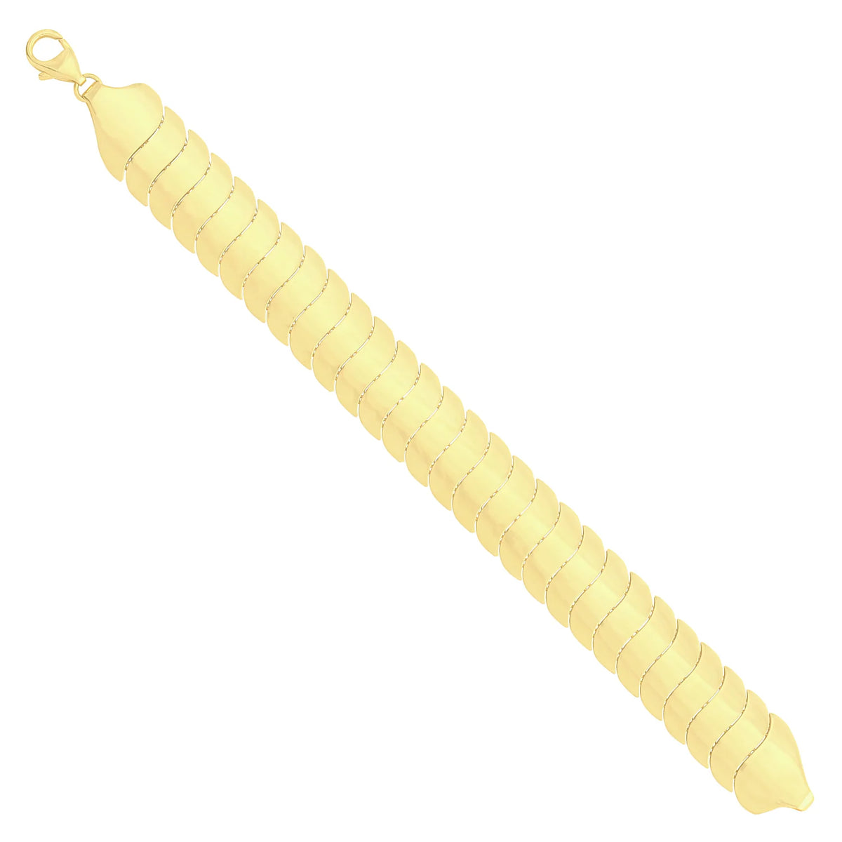 Solid gold braided bracelet, 16.55 g — shown at an angle across the frame.