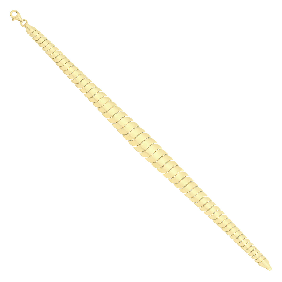 Solid gold braided bracelet, 8.50 g — shown at an angle across the frame.
