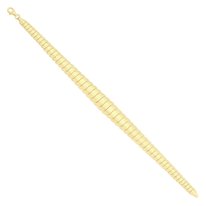 Solid gold braided bracelet, 8.50 g — shown at an angle across the frame.