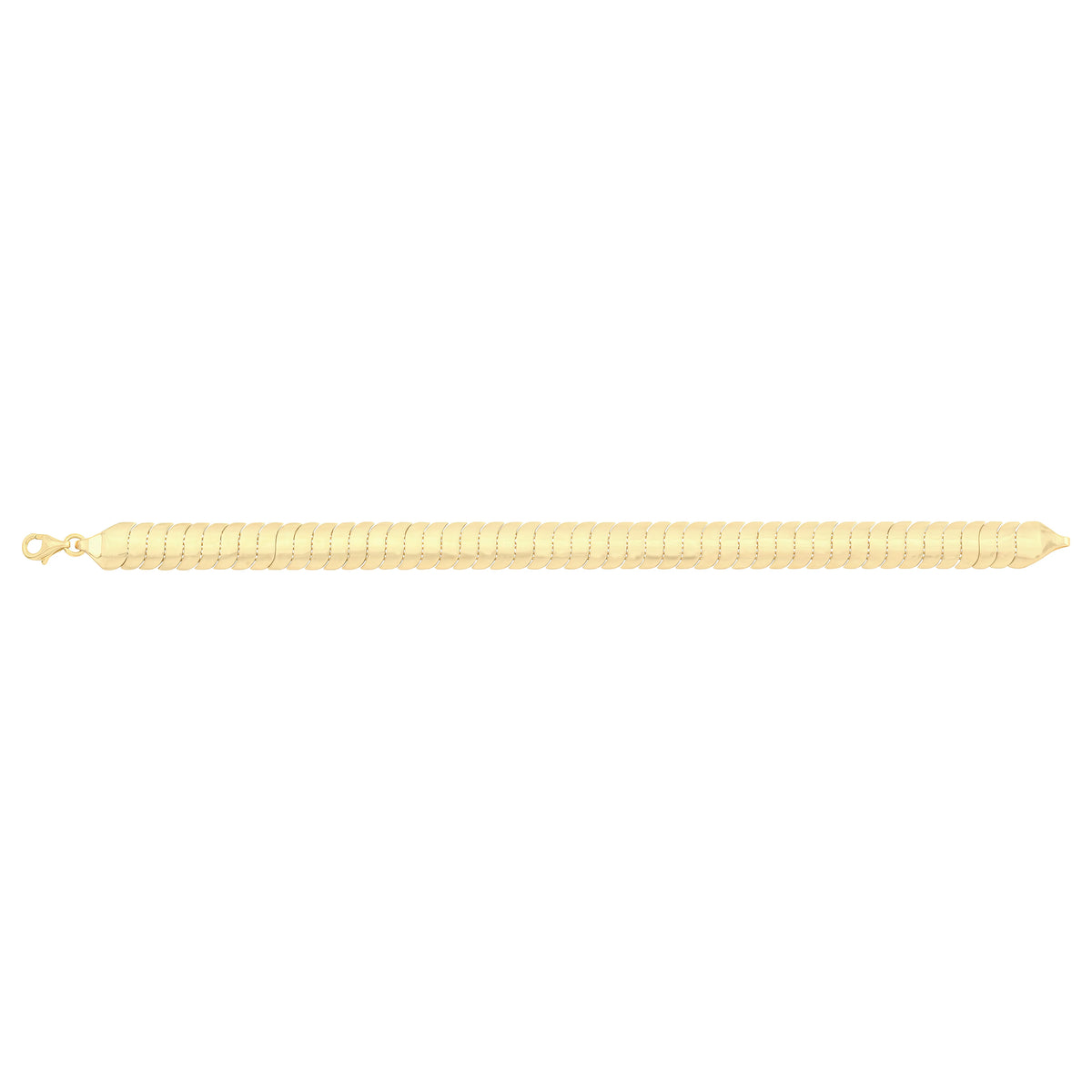 Solid gold brick link bracelet, 9.40 g — shown square on a plain background.