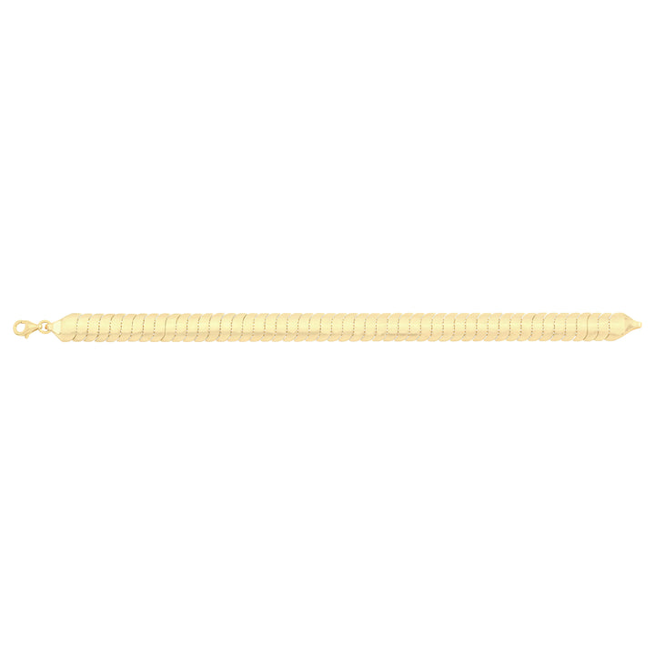 Solid gold brick link bracelet, 9.40 g — shown square on a plain background.