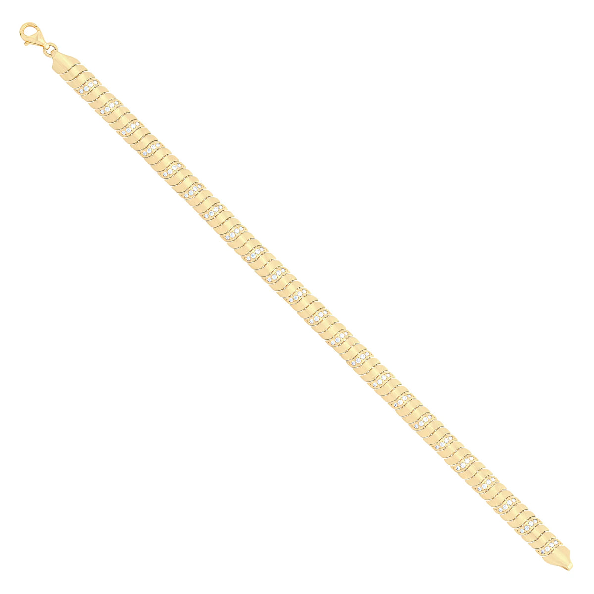 Solid gold braided bracelet, 8.95 g — shown at an angle across the frame.