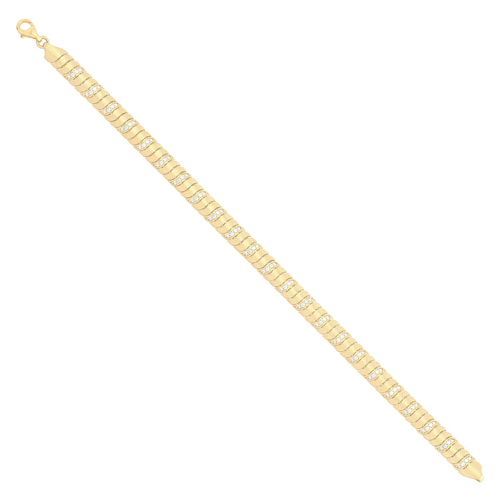 Solid gold braided bracelet, 8.95 g — shown at an angle across the frame.