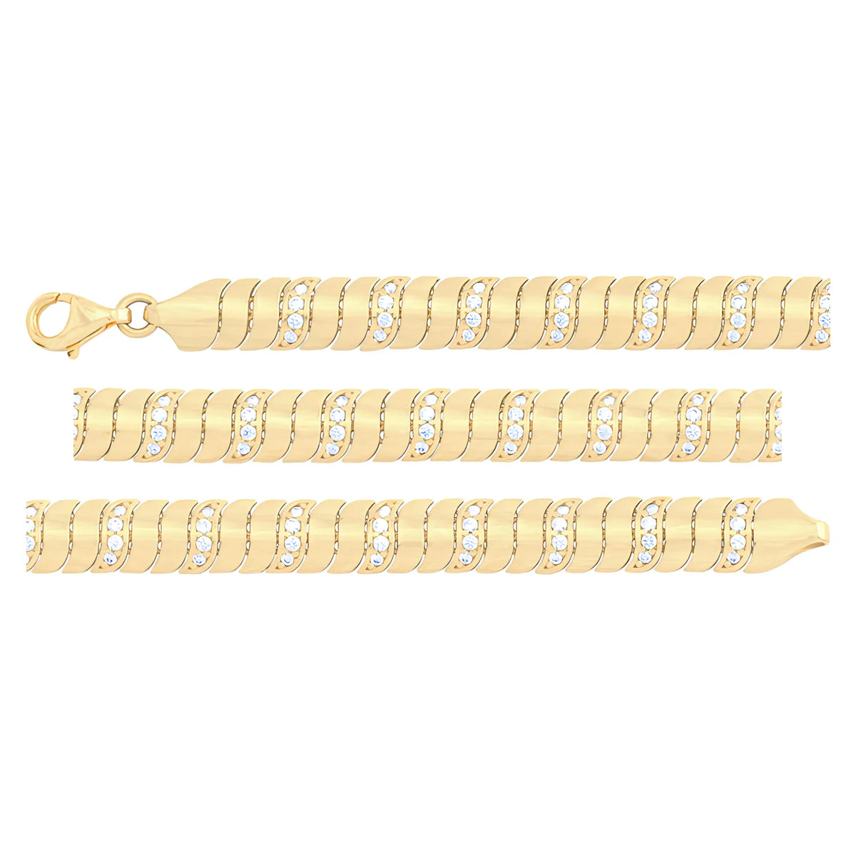 Solid gold braided bracelet, 8.95 g — shown in three rows across the frame.