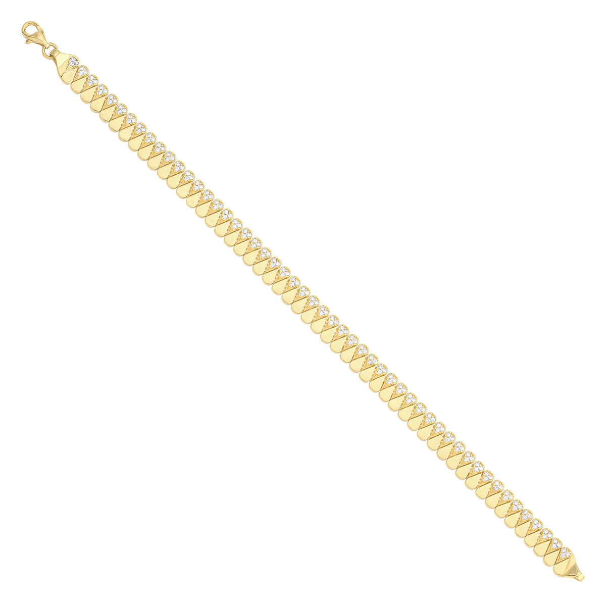 Solid gold braided bracelet, 8.80 g — shown at an angle across the frame.