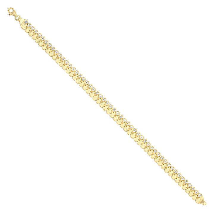 Solid gold braided bracelet, 8.80 g — shown at an angle across the frame.