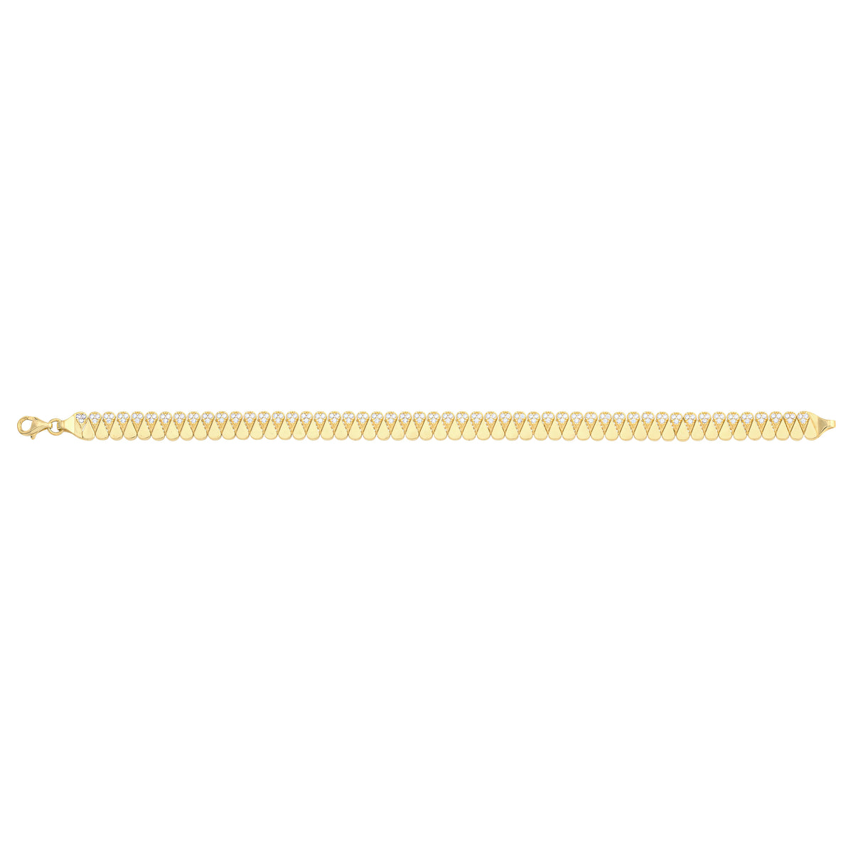 Solid gold braided bracelet, 8.80 g — shown square on a plain background.
