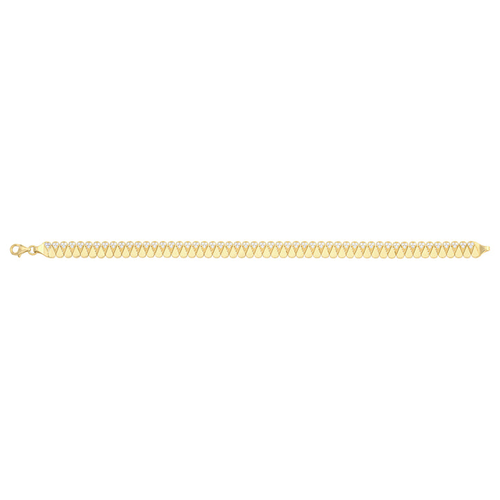 Solid gold braided bracelet, 8.80 g — shown square on a plain background.