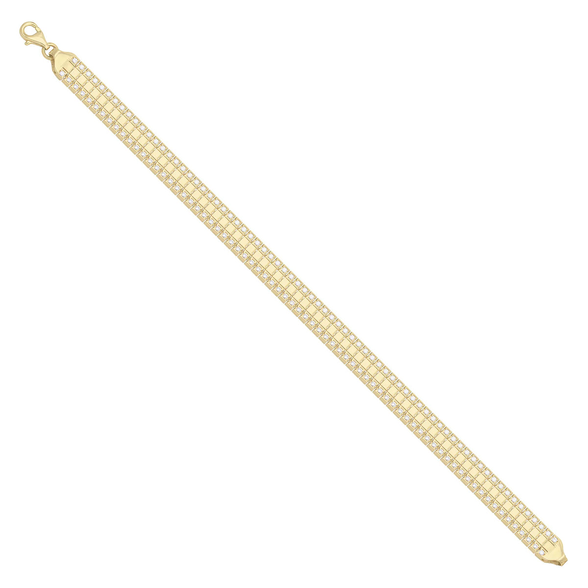 Solid gold brick link bracelet, 10.40 g — shown at an angle across the frame.