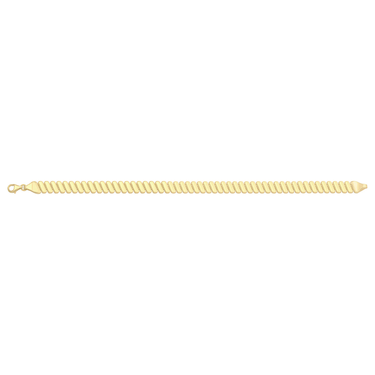 Solid gold bar link bracelet, 8.05 g — shown square on a plain background.