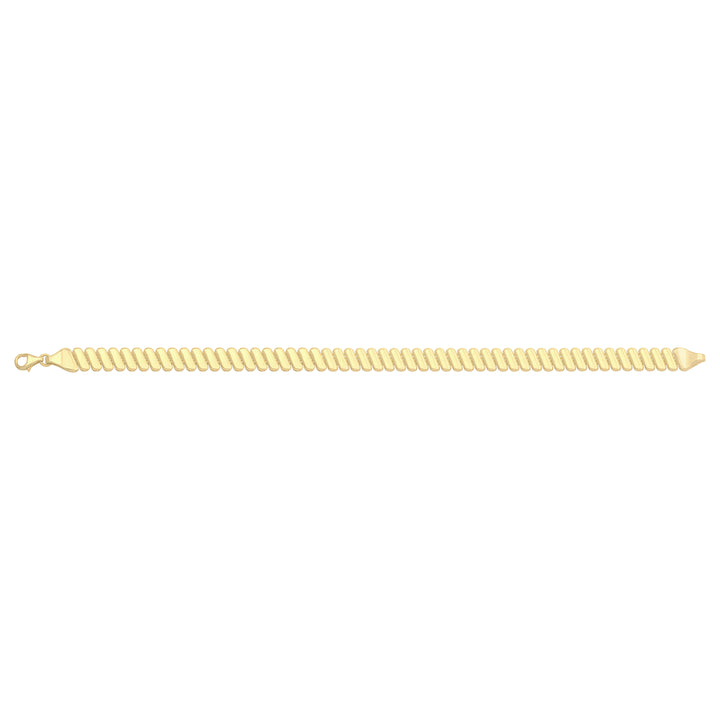 Solid gold bar link bracelet, 8.05 g — shown square on a plain background.