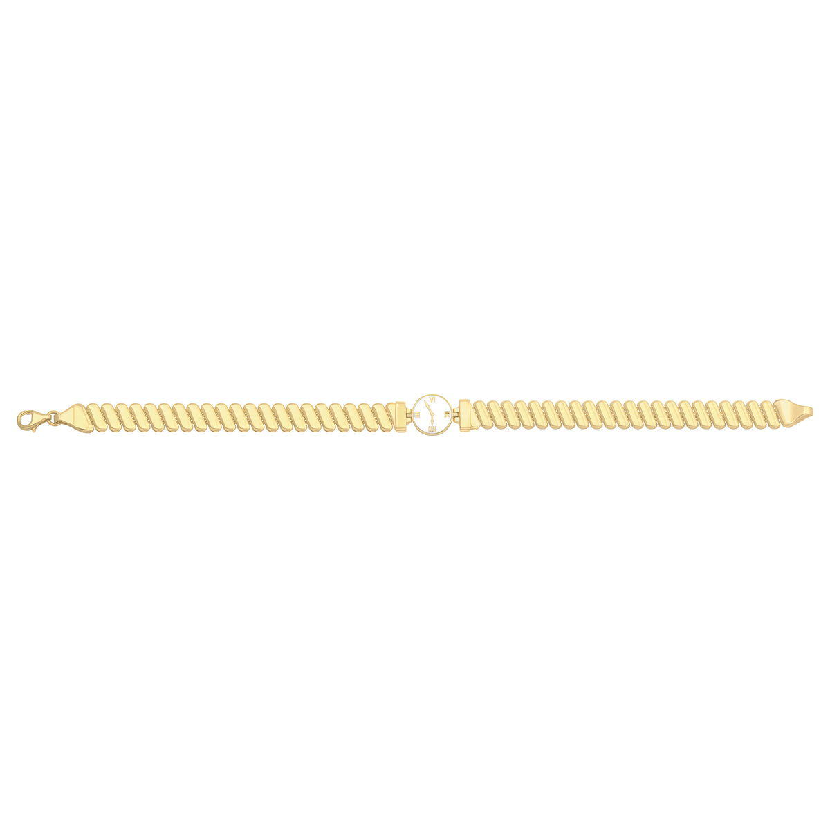 Solid gold bar link bracelet, 9.30 g — shown square on a plain background.