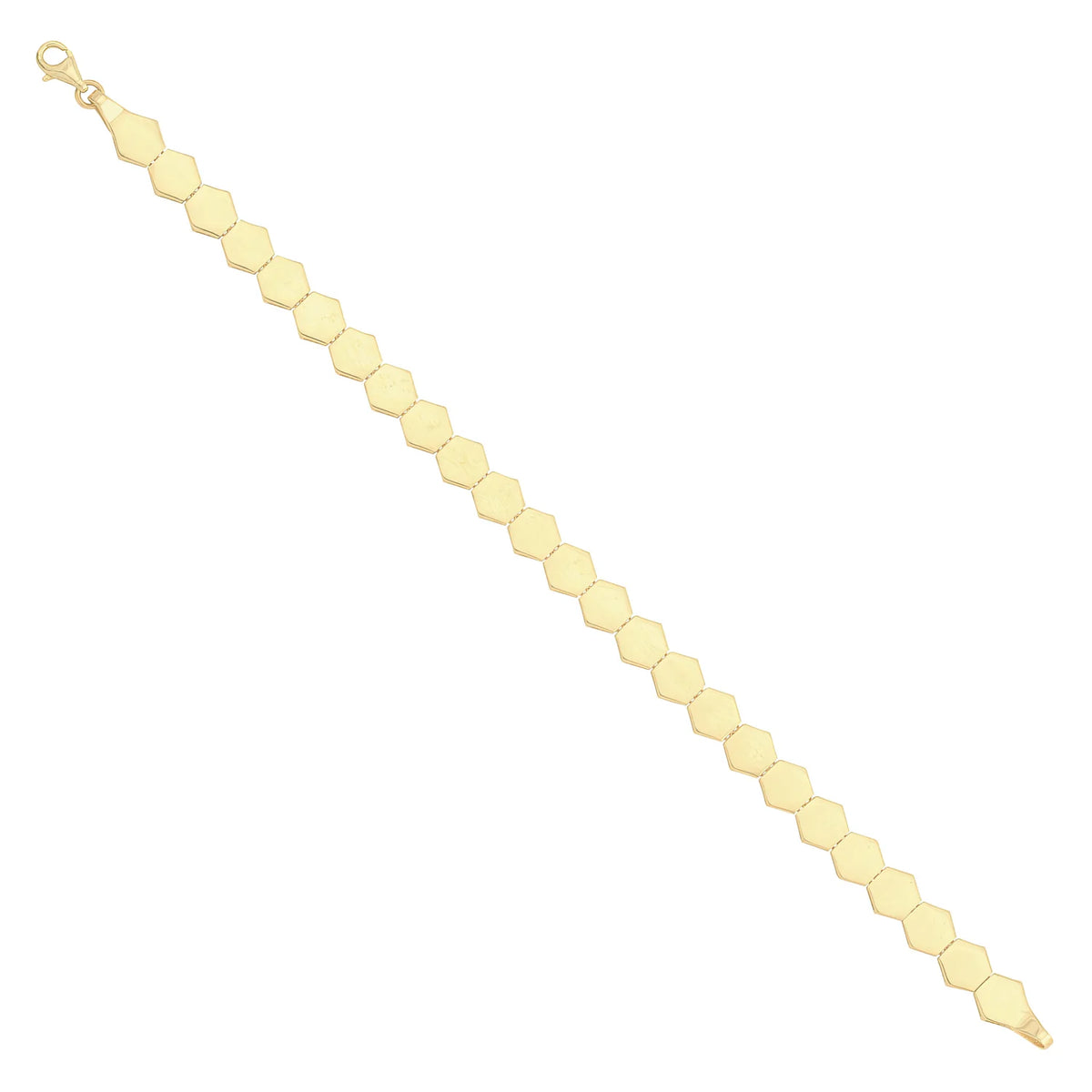 Solid gold id bracelet, 8.10 g — shown at an angle across the frame.