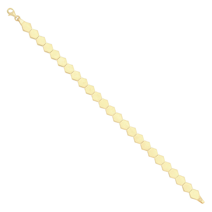Solid gold id bracelet, 8.10 g — shown at an angle across the frame.