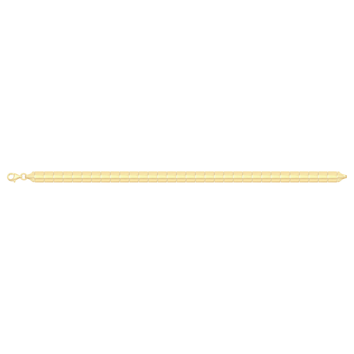 Solid gold bar link bracelet, 9.35 g — shown square on a plain background.