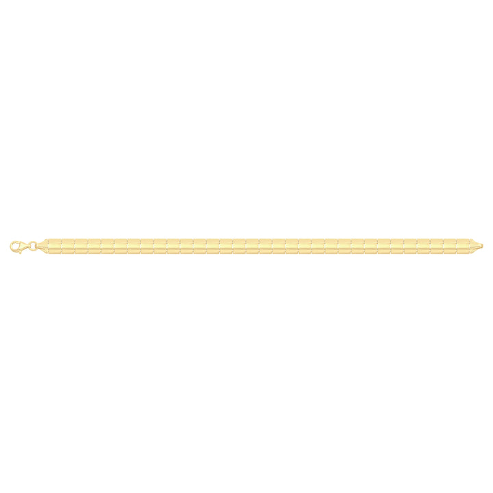 Solid gold bar link bracelet, 9.35 g — shown square on a plain background.