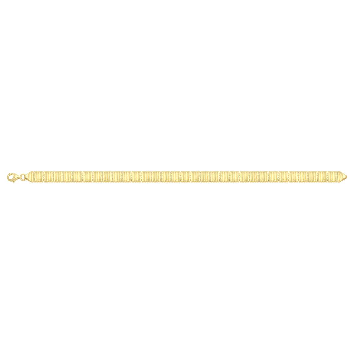 Solid gold bar link bracelet, 8.50 g — shown square on a plain background.