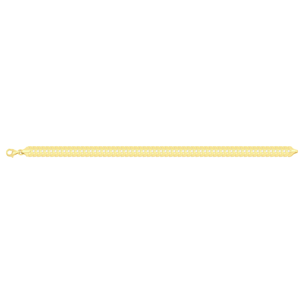 Solid gold braided bracelet, 7.90 g — shown square on a plain background.