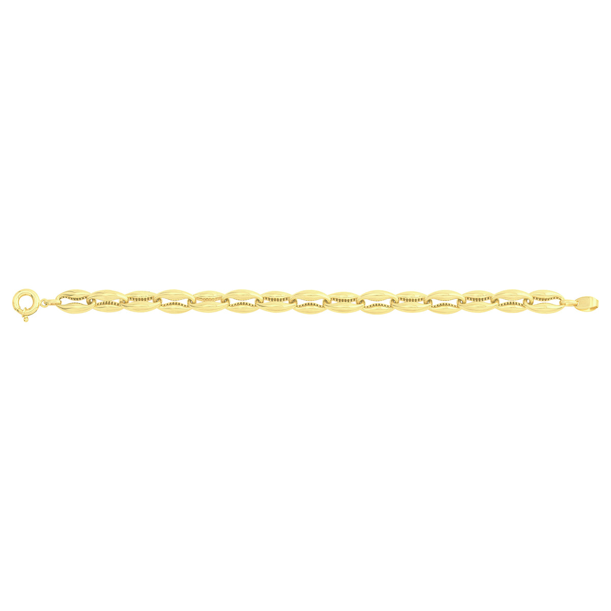 Solid gold mariner bracelet, 11.40 g — shown square on a plain background.
