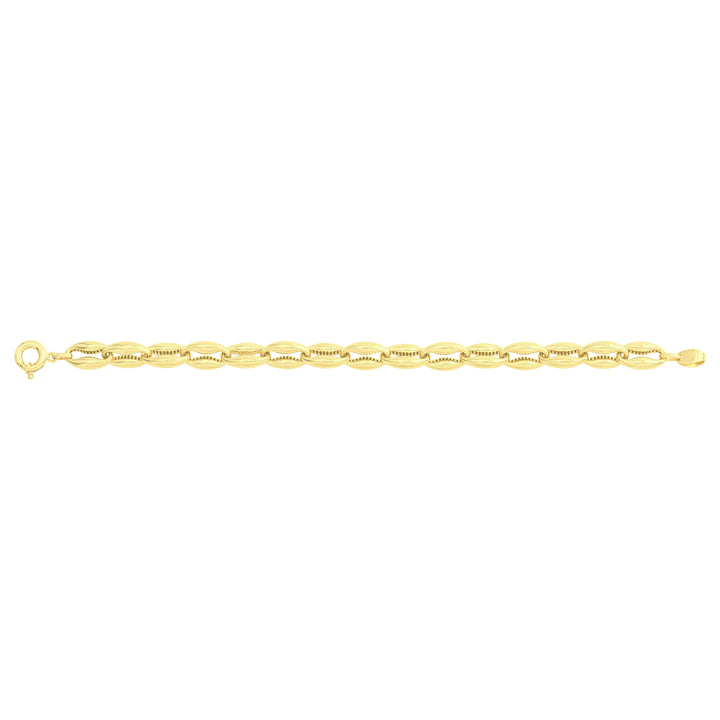 Solid gold mariner bracelet, 11.40 g — shown square on a plain background.