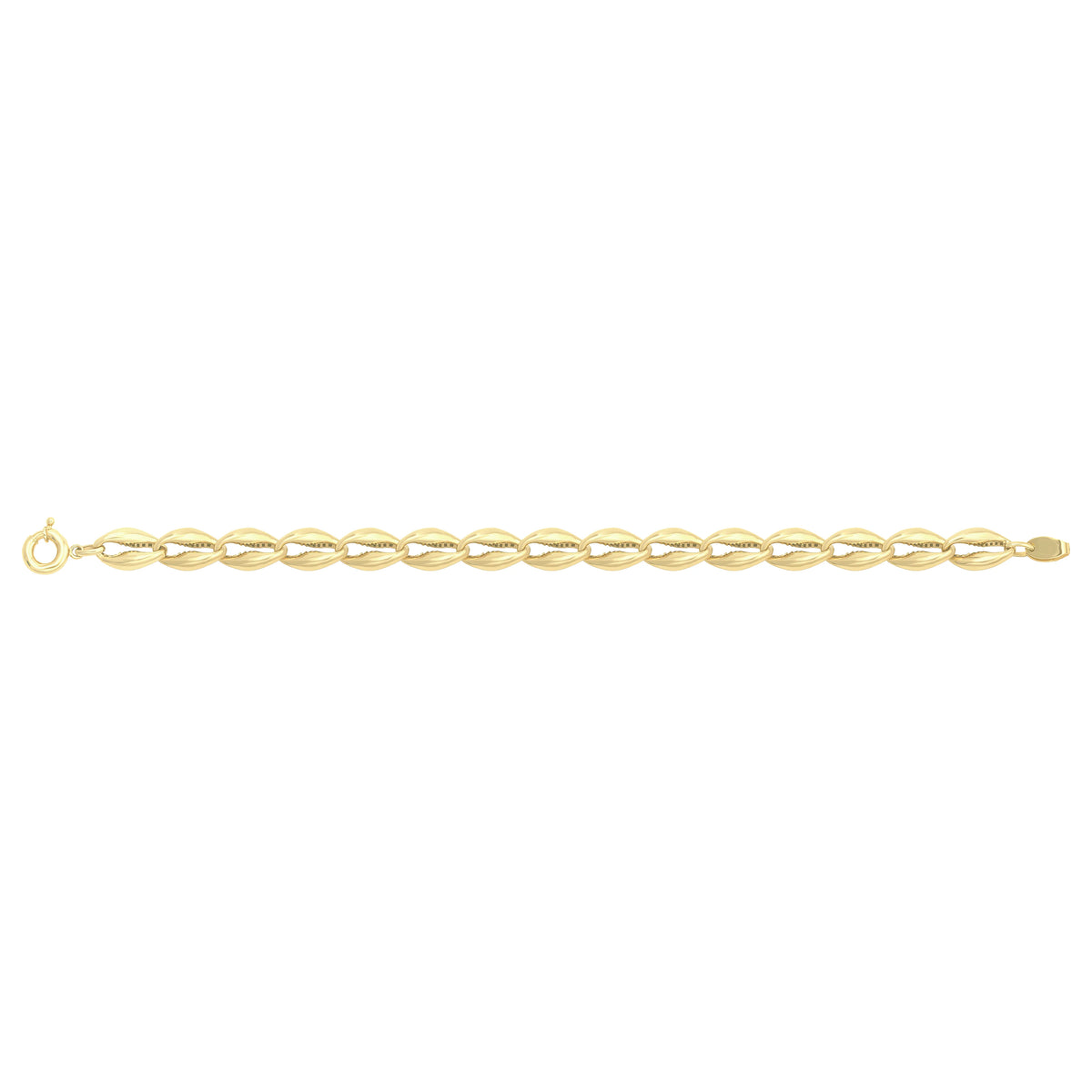 Solid gold mariner bracelet, 11.95 g — shown square on a plain background.