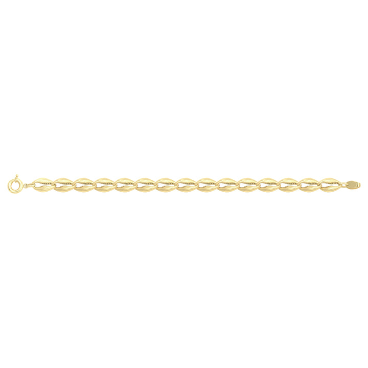Solid gold mariner bracelet, 11.95 g — shown square on a plain background.