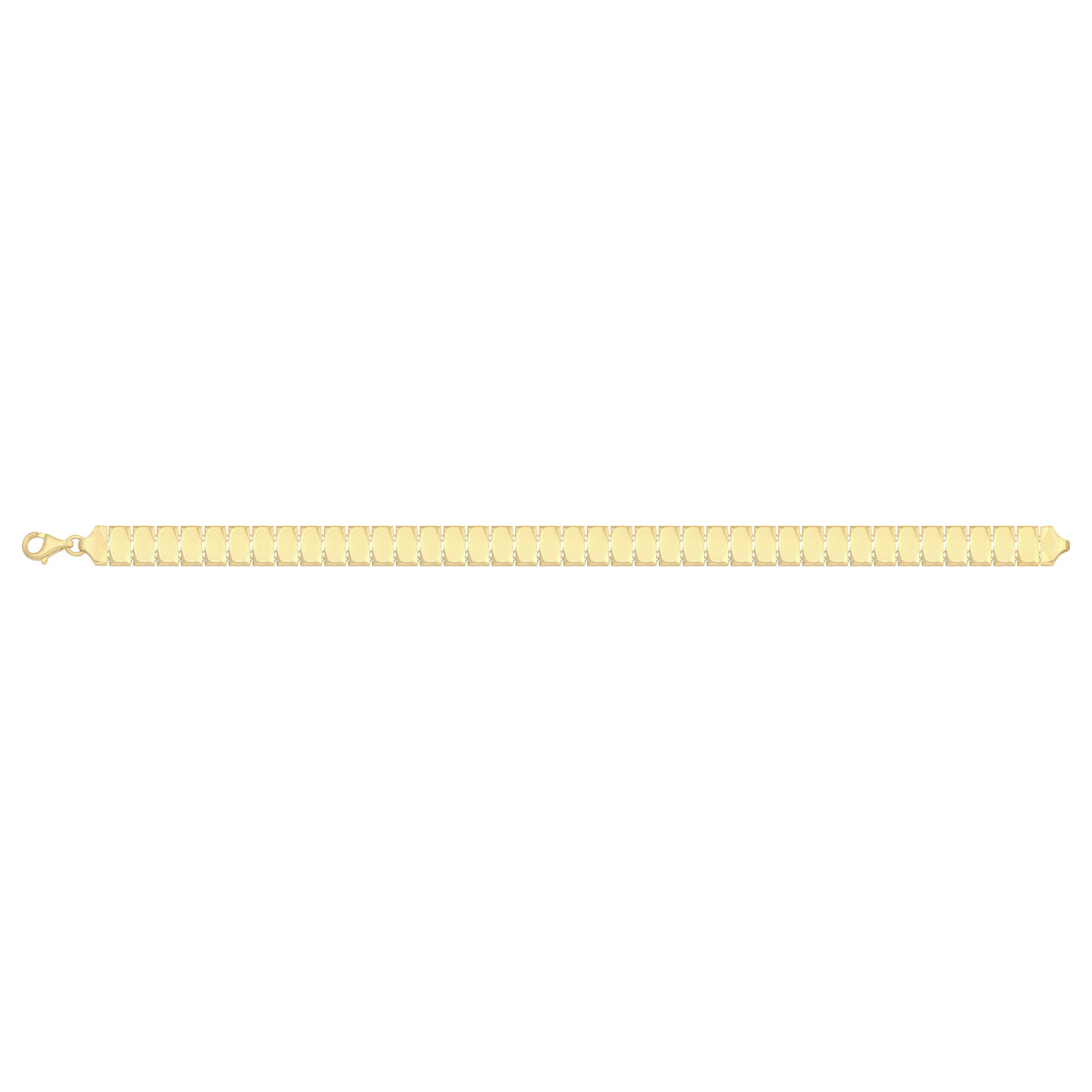 Solid gold bar link bracelet, 6.40 g — shown square on a plain background.