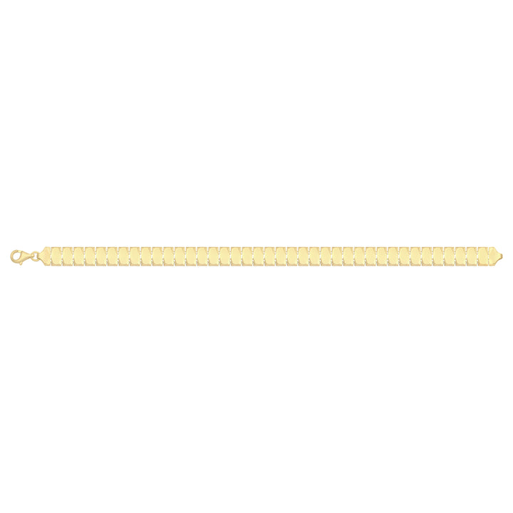 Solid gold bar link bracelet, 6.40 g — shown square on a plain background.