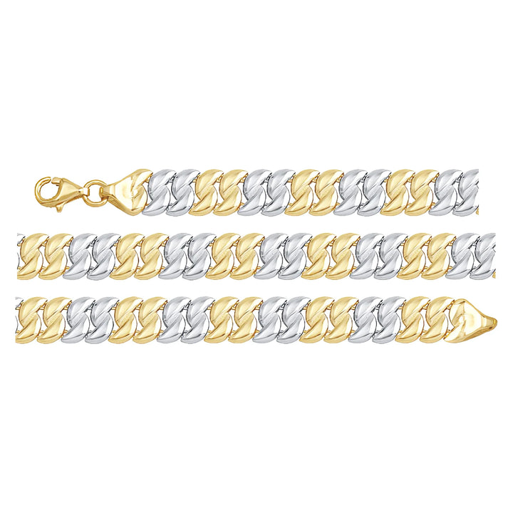 Solid gold braided bracelet, 6.95 g — shown in three rows across the frame.