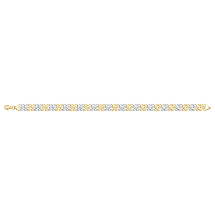 Solid gold braided bracelet, 6.95 g — shown square on a plain background.
