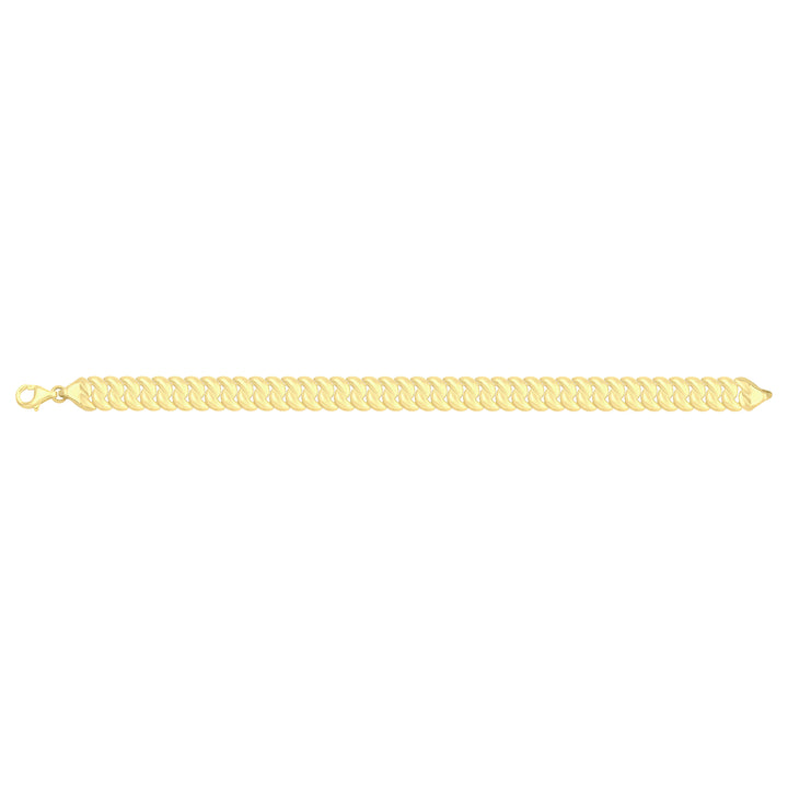 Solid gold curb bracelet, 10.05 g — shown square on a plain background.