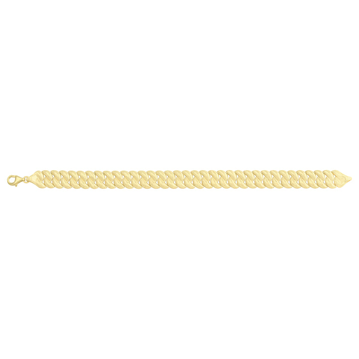 Solid gold curb bracelet, 12.65 g — shown square on a plain background.