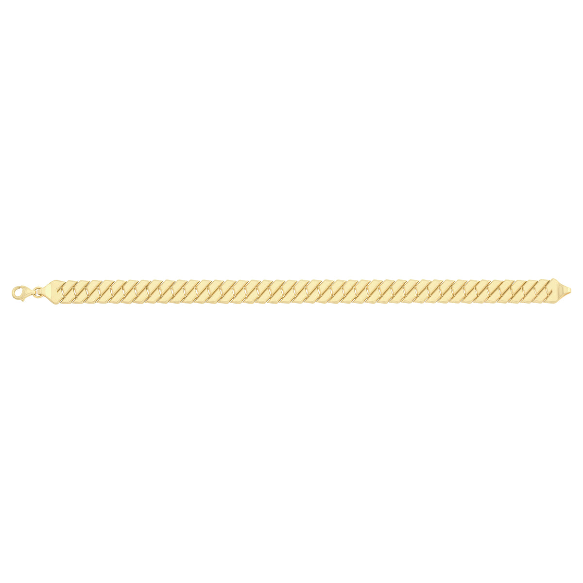 Solid gold braided bracelet, 7.20 g — shown square on a plain background.