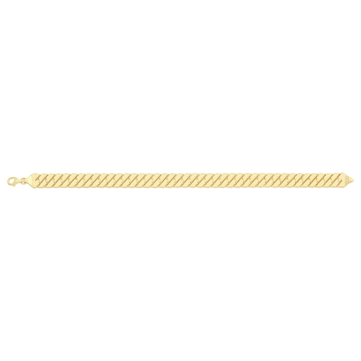 Solid gold braided bracelet, 7.20 g — shown square on a plain background.