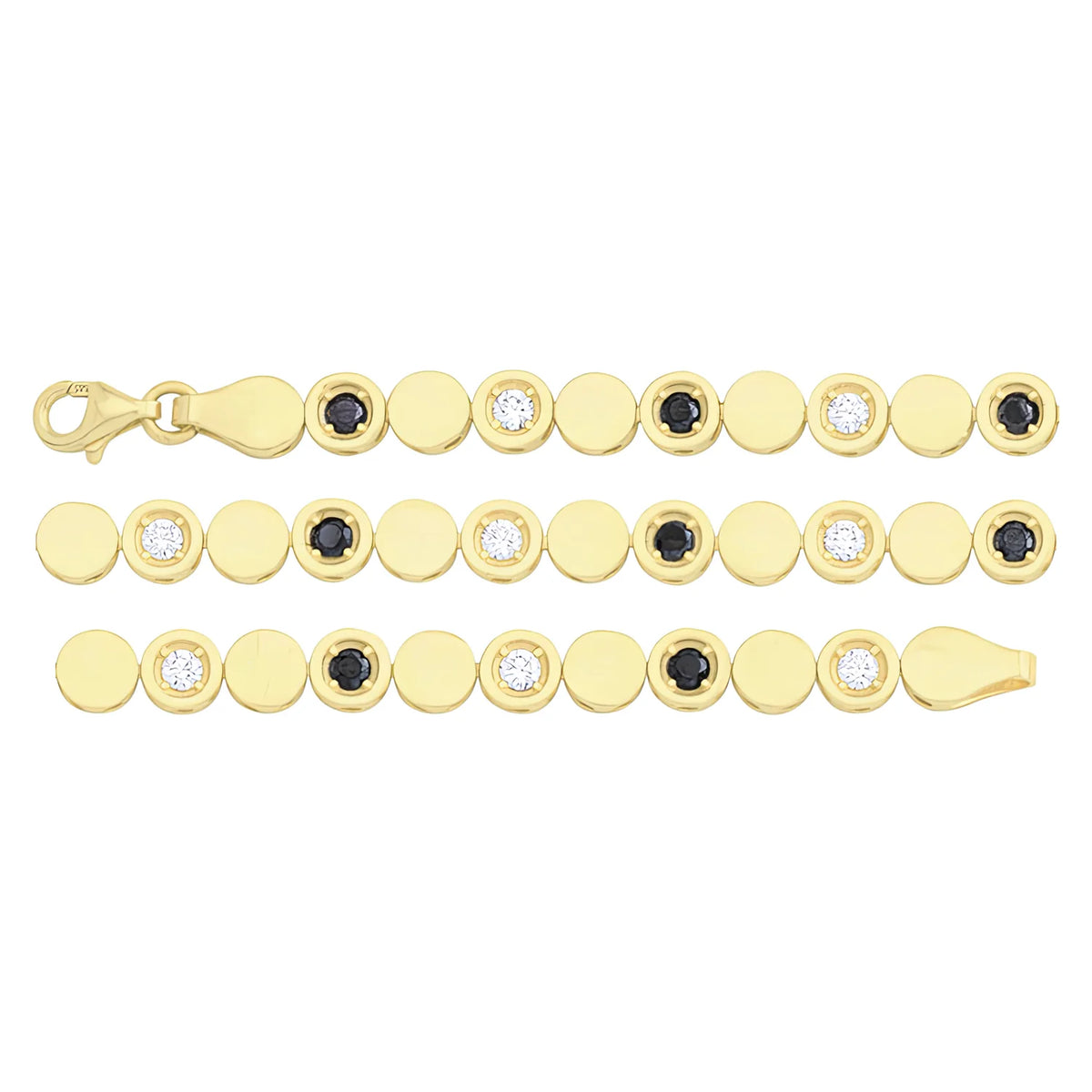 Solid gold id bracelet, 8.20 g — shown in three rows across the frame.