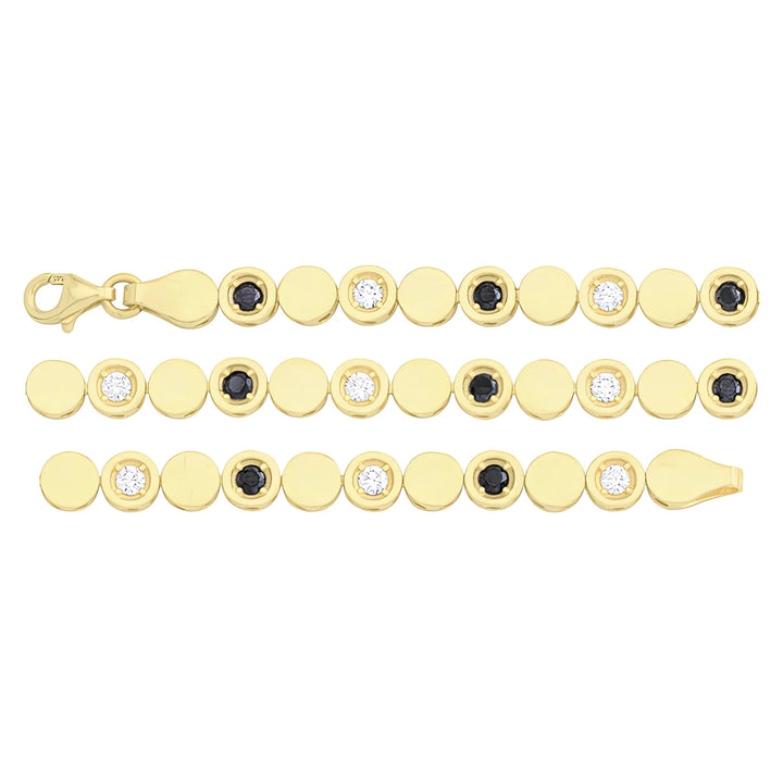 Solid gold id bracelet, 8.20 g — shown in three rows across the frame.