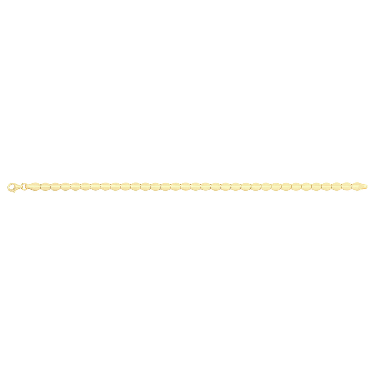Solid gold fancy link bracelet, 5.80 g — shown square on a plain background.