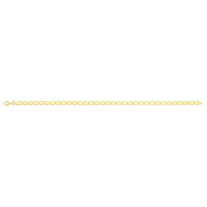 Solid gold fancy link bracelet, 5.80 g — shown square on a plain background.