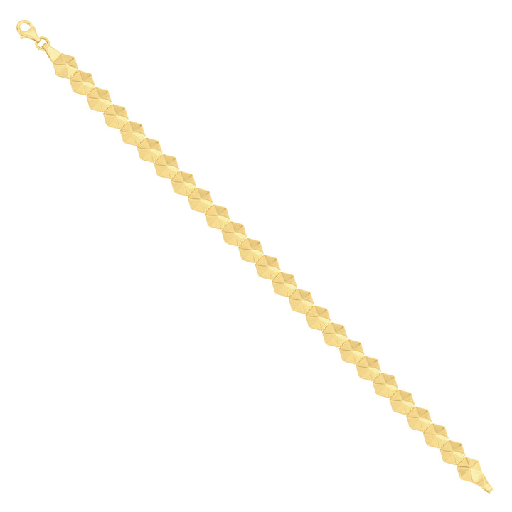 Solid gold fancy link bracelet, 7.95 g — shown at an angle across the frame.