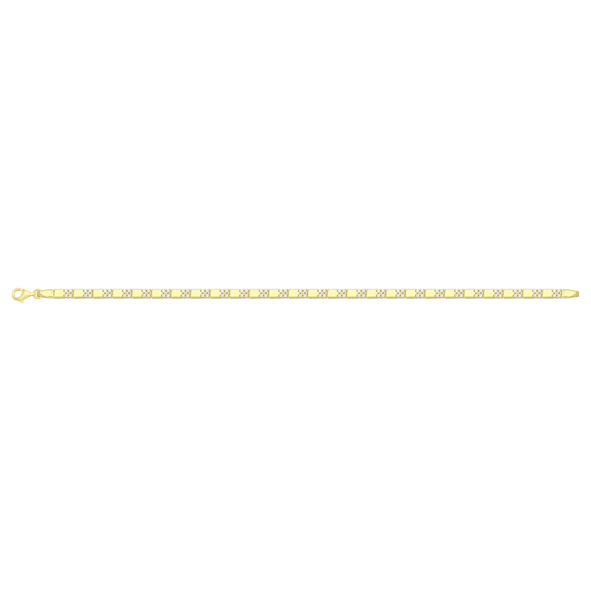Solid gold id bracelet, 6.15 g — shown square on a plain background.