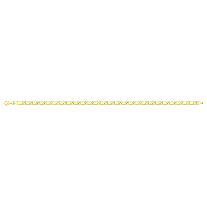 Solid gold id bracelet, 6.15 g — shown square on a plain background.