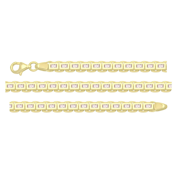 Solid gold tennis bracelet, 10.25 g — shown in three rows across the frame.