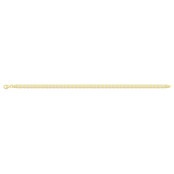 Solid gold tennis bracelet, 10.25 g — shown square on a plain background.