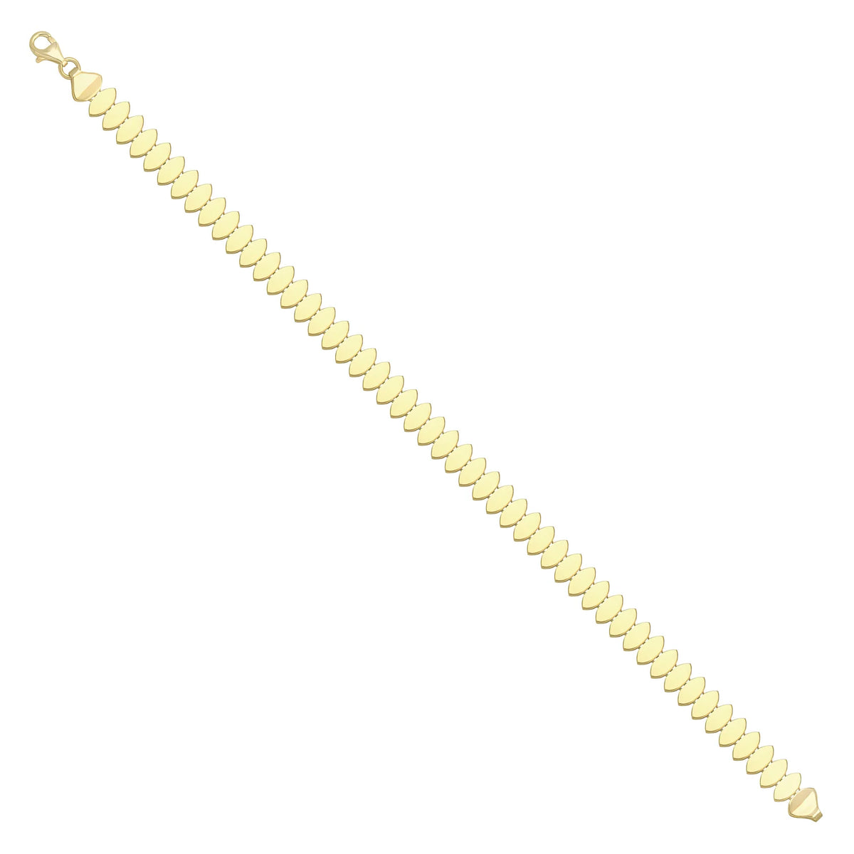 Solid gold id bracelet, 7.45 g — shown at an angle across the frame.