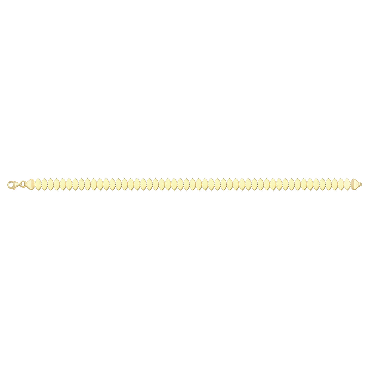 Solid gold id bracelet, 7.45 g — shown square on a plain background.