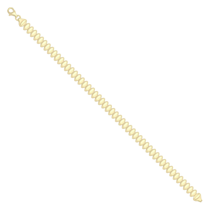 Solid gold fancy link bracelet, 7.95 g — shown at an angle across the frame.