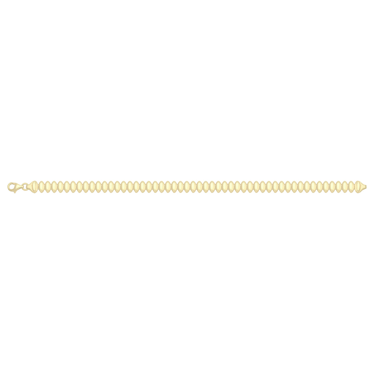 Solid gold fancy link bracelet, 7.95 g — shown square on a plain background.