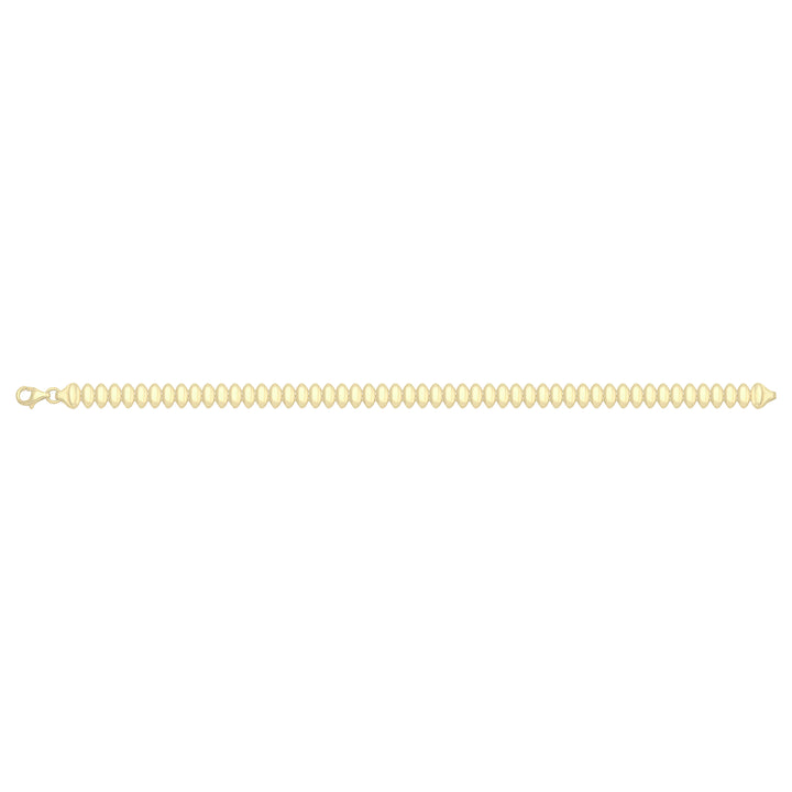Solid gold fancy link bracelet, 7.95 g — shown square on a plain background.