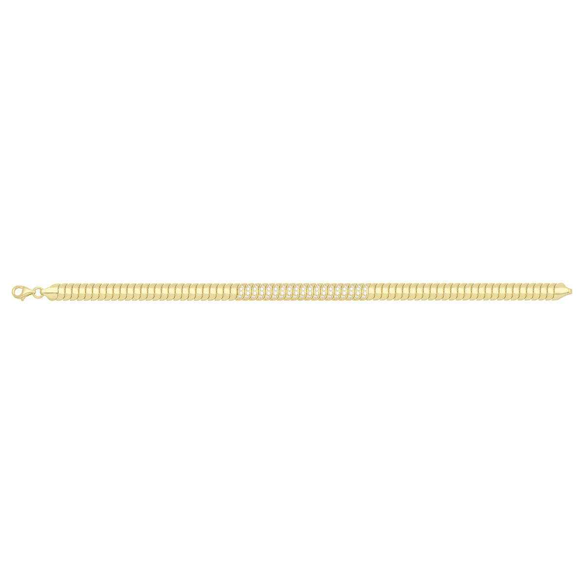 Solid gold braided bracelet, 8.30 g — shown square on a plain background.